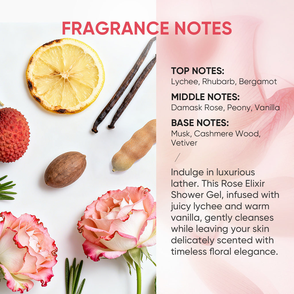 Easyes Royal Antique Damask Rose Elixir Shower Gel