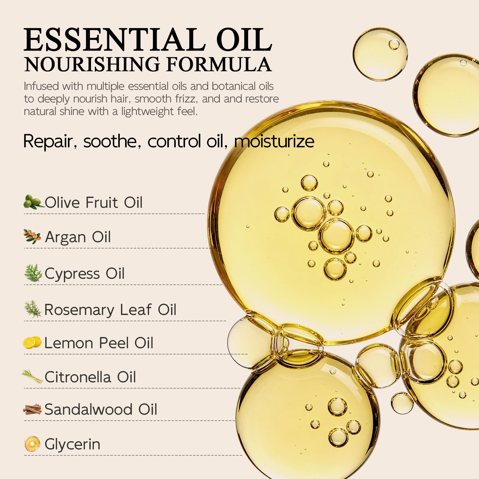 Peptide conditioner with essential oil infused botanical nourishment concept